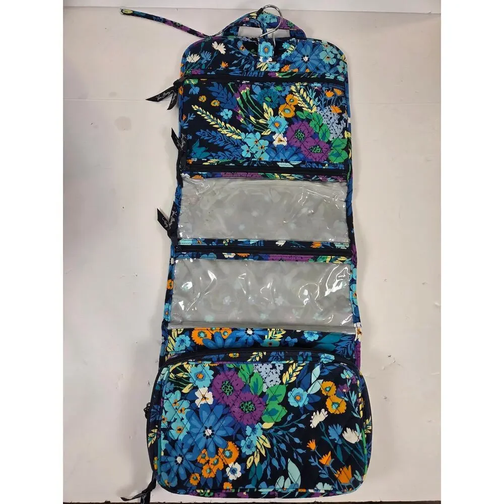Vera Bradley Hanging Travel Organizer Quilted Cotton Midnight Blues Pattern